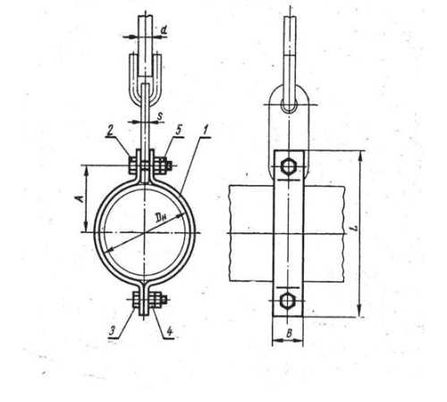 Хомуты укороченные горизонтальных трубопроводов в Жлобине