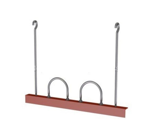 Подвески двух труб на опорном уголке в Жлобине