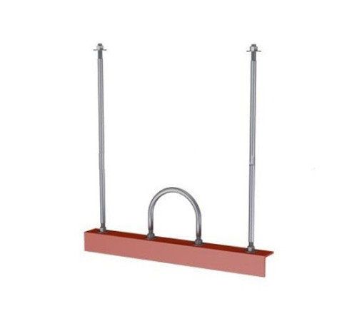 Подвески одной трубы на опорном уголке в Жлобине