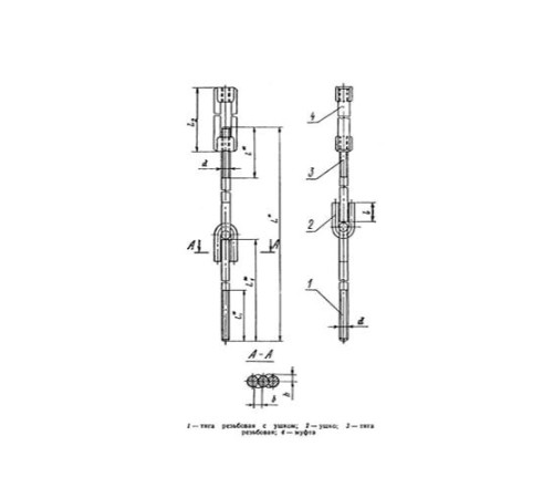 Тяги шарнирные резьбовые с муфтой для трубопроводов в Жлобине