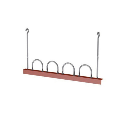 Подвески четырех труб на опорном уголке в Жлобине