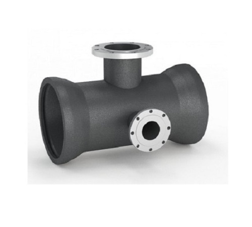 Тройники раструб-фланец с пожарной подставкой чугунные в Жлобине