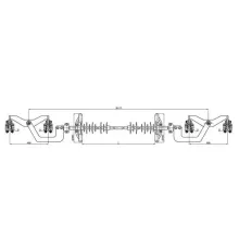 Распорки межфазные изолирующие типа РМИД на напряжение 330-500 кВ конструкция 1