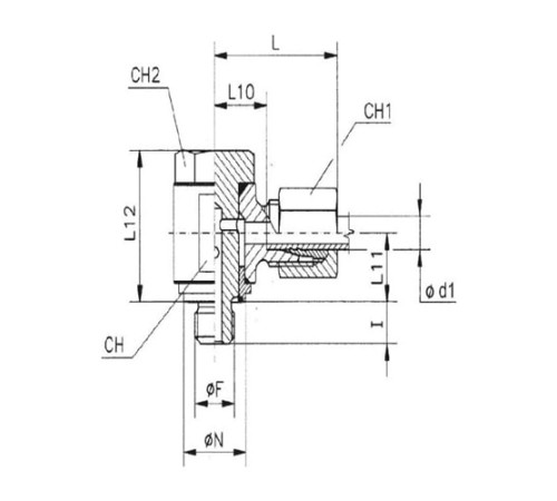 Угольники Banjo с уплотнительным кольцом TN111GG M в Жлобине