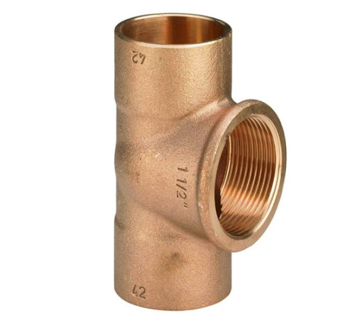 Медные резьбовые тройники в Жлобине для трубопроводов