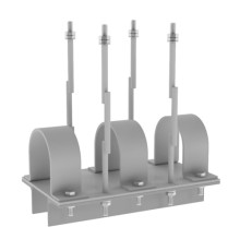 Однорядная подвеска со сплошным основанием и двумя тягами