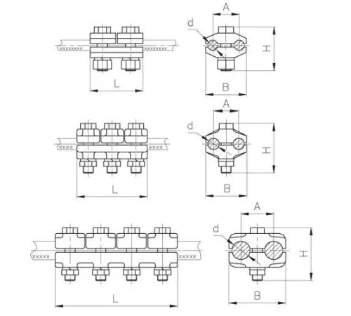Плашечные зажимы типа ПА для ЛЭП в Жлобине