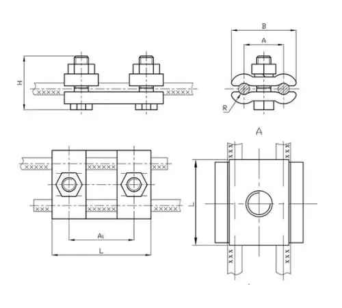 Плашечные зажимы типа ПС для ЛЭП в Жлобине